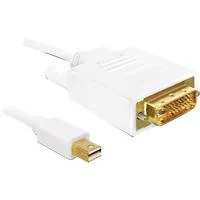 Adapterkabel Mini DisplayPort > DVI 24+1 weiß, 2 Meter