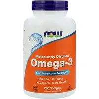 now foods Now Foods Molecularly Distilled Omega-3 - 200 Softgels Kapseln