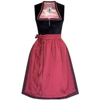 Alpenmärchen Dirndl Dirndl Sibylle in schwarz und kirschrot - ALM1032