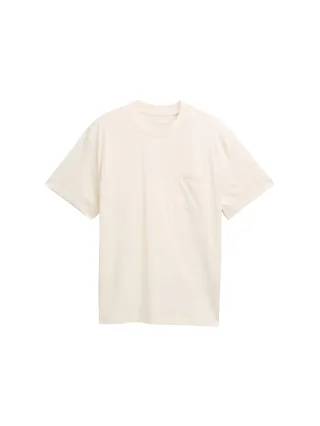 Denim Tom Tailor - Relaxed Fit T-Shirt mit Brusttasche gardenia white - Gr. - XXL
