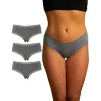 Benonetti Slip Brazilian Damen Slips mit zarter Spitze – sinnlich, weich & bequem (3er Pack, 3er Set) mit Spitze, bequeme Baumwolle, sanft zur Haut, hoher Tragekomfort