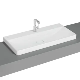 VitrA New Metropole Aufsatzwaschtisch wandgebunden rechteckig 100 x 47 cm,7529B401-0937 7529B401-0937