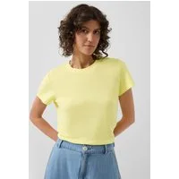 s.Oliver Kurzarmshirt T-Shirt T-Shirt aus Leinenmix