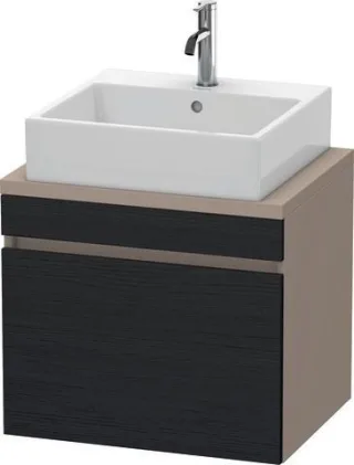 Duravit DuraStyle Konsolenwaschtischunterbau wandhängend Eiche Schwarz & Basalt Matt 600x478x512 mm  DS530001643