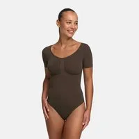 cfab Shaping-Body T-Shirt Bodysuit Sculpting Shapewear mit Slip-Braun-XL (1-tlg)
