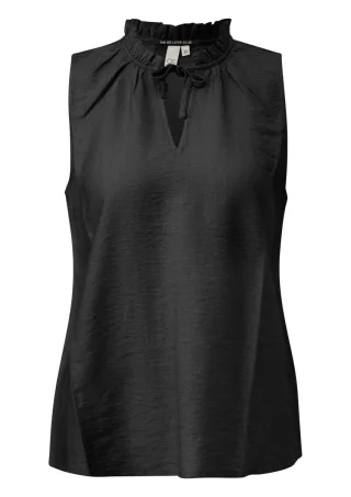Q/S designed by - Bluse mit Stehkragen schwarz - Gr. - 36