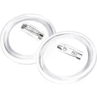 vidaXL Button Set Button-Set mit Anstecknadel 100 Stk. Acryl 58 mm