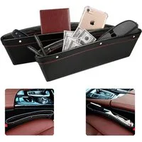 Bolwins Organizer L06C Autositz Lücke Aufbewahrung Box Ablagefach Handy Organizer Halter (Set, Aufbewahrungstasche für Sitzlücke), einfache Montage, universell passend