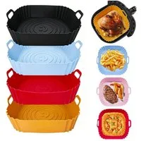 FELIXLEO Silikonform Silikonformen für Heißluftfritteuse Wiederverwendbare Korb & Backform, (4-tlg)
