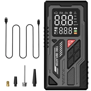 ATJ-026 Portable Wireless Tire Inflator 150 PSI Max 4000mAh Battery Fast Inflation Digital Display LED Light Type-C Char