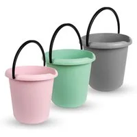 ProHome Putzeimer Kunststoff-Eimer, (3er Set), Haushaltseimer, 5 Liter, Eimer BPA-frei, Made in EU