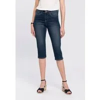 Arizona Caprijeans mit Schlitz am Saum schmale Passform, mit stylischen Nieten, hohe Taille