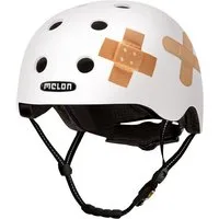 Melon Fahrradhelm Plastered White (matte), super leicht, Magnetverschluss, größenverstellbar, mehr als 50 Designs