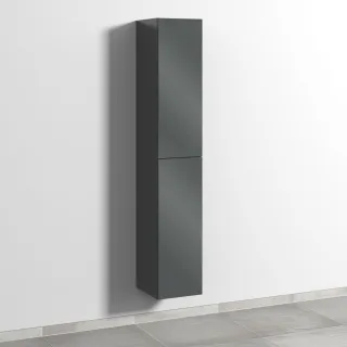 Sanipa 3way Hochschrank mit 2 Türen, Anthrazit-Glanz SF09179