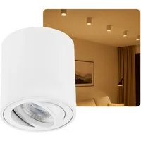 Sweet LED LED Deckenspots spot weiß Aufbauspot GU10 7W Aluminium Deckenspots 230V, Leuchtmittel wechselbar, Warmweiß, Deckenaufbauleuchte, Aufbaustrahler, Deckenspot