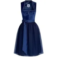 Alpenmärchen Dirndl Midi Dirndl Elisé in blau - ALM1036