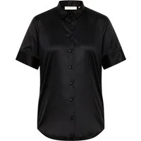 Eterna Blusentop ETERNA REGULAR FIT COVER SHIRT Kurzarm Hemd schwarz twill 5008-39-H965