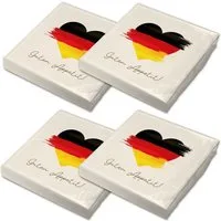 itenga Papierserviette itenga 80x Serviette Herz Flagge DEUTSCHLAND