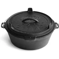 BURNHARD® Grilltopf JOHN, Dutch Oven 5,6 l, inkl. Deckelheber, Gusseisen