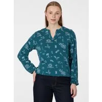 Ragwear Langarmshirt SANTICA PRINT Viskosemischung mit Gummizug und Allover-Print