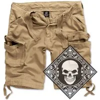 Brandit Cargoshorts Cargo Shorts kurze Hose Legend Army mit UD Bandana