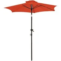 ONDIS24 Marktschirm 1,8 Meter Sonnenschutz Sonnenschirm mit Kurbel, Knick-Gelenk, 100% Polyester (160g/m)
