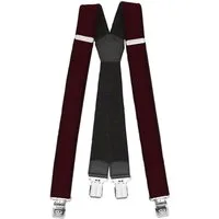 Fabio Farini Hosenträger 4cm Breites X-Design verstellbar mit extra starken Clipverschluss, Brombeere