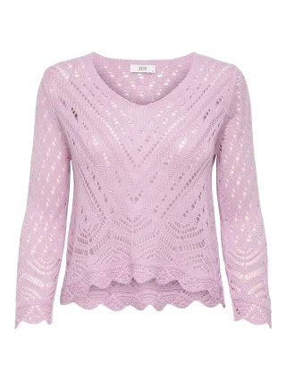 JDY - JDYNEW SUN 3/4 CROPPED PULLOVER KNT NOOS Sweet Lilac - Gr. - XL
