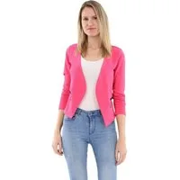 malito more than fashion Jackenblazer malito Damen Blazer ohne Kragen, Sakko im Basic Look, Kurzjacke mit Sweatblazer im Basic-Look