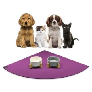 SANOZOO ® - Napfunterlage Eckrund - Öko-Tex und Made in Germany pflaume 60 cm, 60 cm