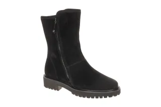 Paul Green Damen Winterstiefelette 8282-000 black - Echtleder Warmfutter Gumm...