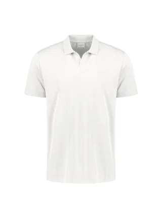 No Excess - Polo V Solid Stretch white - Gr. - S
