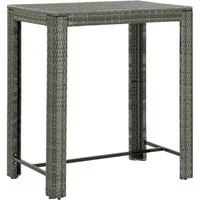 vidaXL Gartentisch Garten-Bartisch Grau 100x60,5x110,5 cm Poly Rattan (1-St)