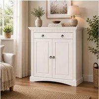 Clever-Moebel Kommode 2 trg Kommode aus Kiefernholz Schrank Sideboard, Breiet: 84cm, Tiefe: 39cm, Höhe: 97cm