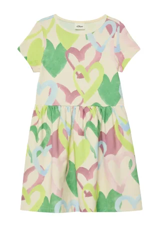 s.Oliver - Kleid creme/mehrfarbig - Gr. - 110