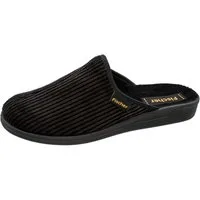 Fischer-Markenschuh Frank Pantoffel Streifencord, Moltonfutter