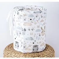 Loolay Bettnestchen 2026 TREND Muster Babybett BETTUMRANDUNG 420, 360, 210, 180 x 30cm, (Neugeborene Baby Erstausstattung PREMIUM Geschenk HASE, ROSE, IGEL, HERZ, Bärchen, Babybett Umrandung Kopfschutz Nestchen Babynest für Mädchen und Junge), 100% E