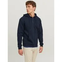 Jack & Jones Kapuzensweatjacke JJEBRADLEY mit Kapuze, ideal für kalte Jahreszeit Materialmix, relaxed fit