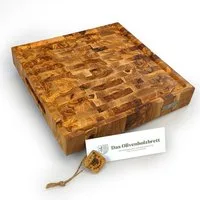 dasOlivenholzbrett Tranchierbrett Massives Olivenholz Mosaik Schneidebrett mit Saftrille, rechteckig, Olivenholz, (1-St)