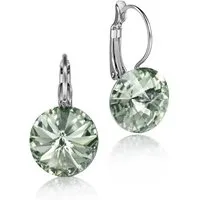 LUISIA® Paar Ohrhänger Silberne Ohrringe "Rivoli" mit 12 mm Kristallen von Swarovski® (2-tlg., inkl. Schmuckbox), Große Farbauswahl