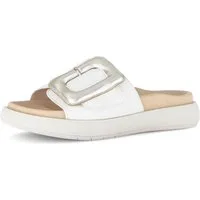Gabor Pantolette Plateau, Schlupfschuh, Sommerschuh mit großer Zierschnalle