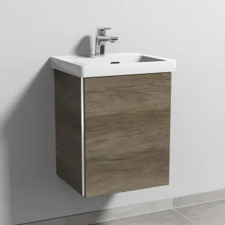 Sanipa 3way Waschtischunterbau zu Villeroy & Boch Subway 3.0 Waschtisch mit 1 Tür, Eiche-Nebraska BR84337