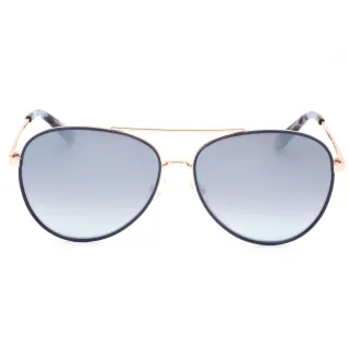 Juicy Couture Sonnenbrille mit silbernen Gläsern und blauen Details in Gold