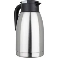 Haushalt International Isolierkanne 1,5 L Edelstahl Thermokanne Thermoskanne Isolierflasche, doppelwandige Isolierung, Einhandbedienung