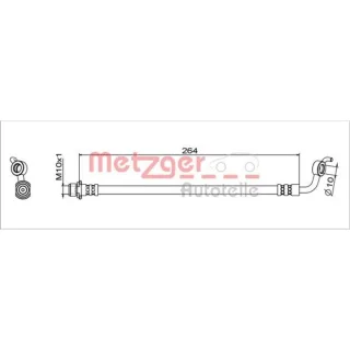 Metzger Bremsschlauch hinten links Toyota Rav 4 3 4111660