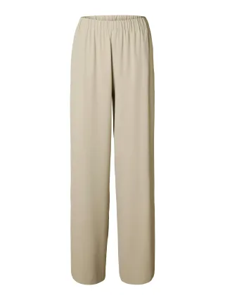 selected women - SLFTINNI-RELAXED MW WIDE PANT N NOOS island fossil - Gr. - 42