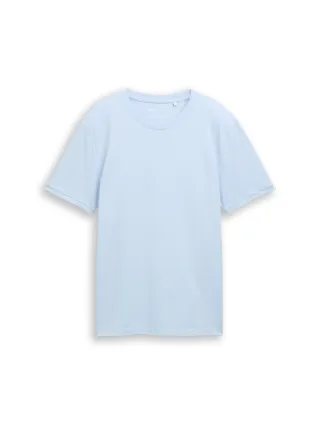 Denim Tom Tailor - Basic Piqué T-Shirt light metal blue - Gr. - S