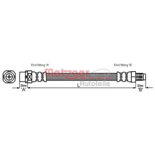 Metzger Bremsschlauch vorne BMW 7er E65