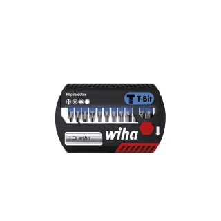 Wiha Bit Set FlipSelector T-Bit 25 mm gemischt 13-teilges Set 1/4 zoll C6,3 - 41826