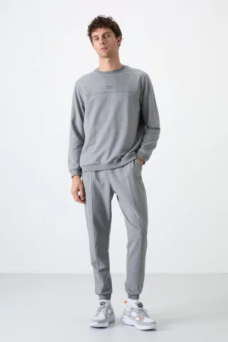 Herren Fleece Sweatshirt und Hose Set